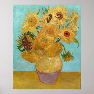 Poster Vincent Van Gogh - Vaso com Doze Girassóis