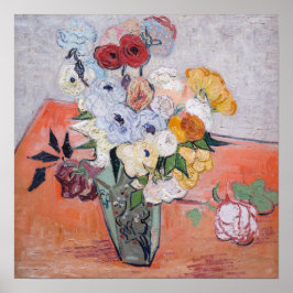 Poster Vincent van Gogh - Vaso com Rosas & Anêmonas
