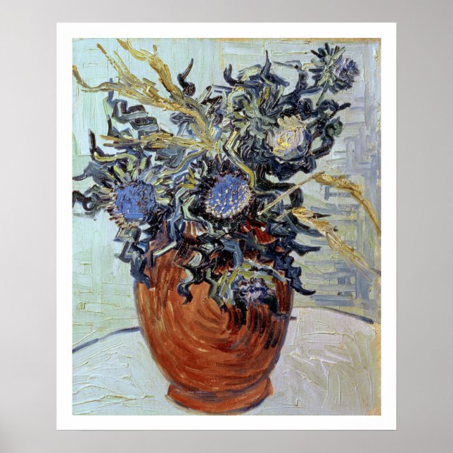 Poster Vincent van Gogh | Vida Estática com Tistos, 1890 (Frente)