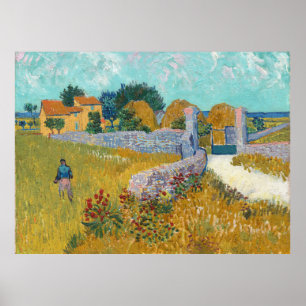 Poster Vincent Van Gogh Vintage Farmhouse em Provença