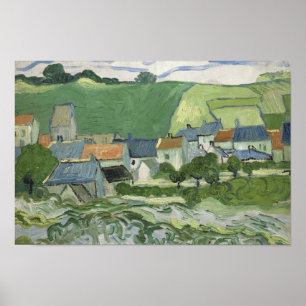 Poster Vincent van Gogh - vista de Auvers
