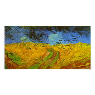 Póster Vincent van Gogh Wheat Field com Crows