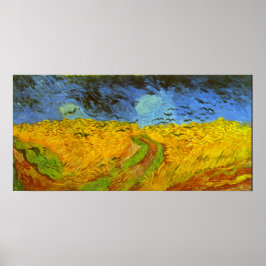 Póster Vincent van Gogh Wheat Field com Crows