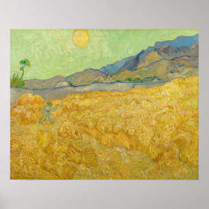 Poster Vincent van Gogh - Wheatfield com um Receptor