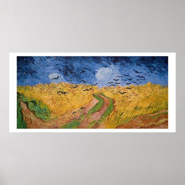 Póster Vincent van Gogh | Wheatfield with Crows, 1890 (Frente)