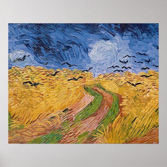 Póster Vincent van Gogh | Wheatfield with Crows, 1890 (Frente)