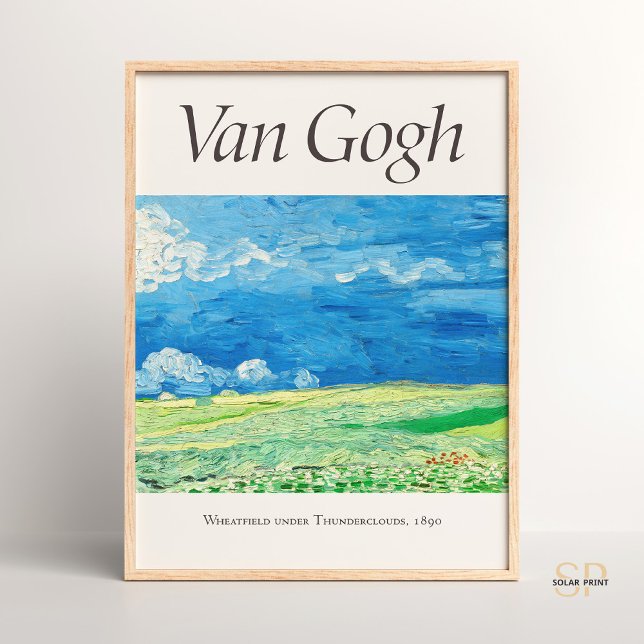 Poster Vincent van Gogh Wheatfields Sob Thundercloud (Criador carregado)