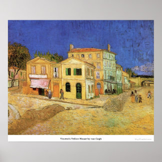 Póster Vincent's Yellow House de van Gogh
