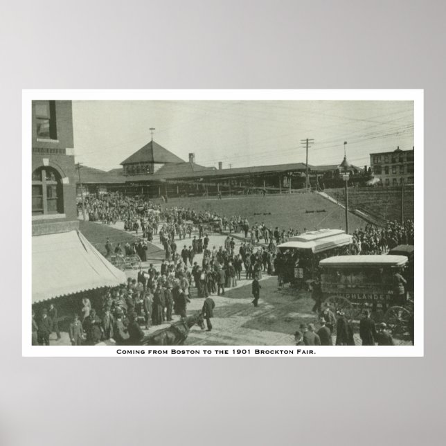 Poster Vindo de boston para Brockton Fair. (Frente)