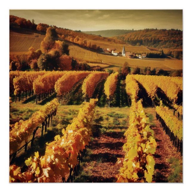 Póster vineyard landscape (Frente)