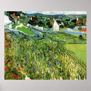 Póster Vinhas com Vista para Auvers por Vincent van Gogh
