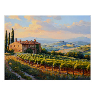 Póster Vinhas ouros da Toscana: Um campo russo