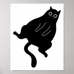 Poster Vinheta de Gato Preto Gordo