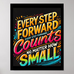 Poster Vinheta De Progresso E Persistência