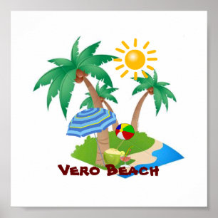 Poster Vinheta de Vacinação Perfeita VERO BEACH