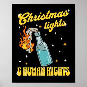 Poster Vinheta dos Direitos Humanos das Luzes de Natal