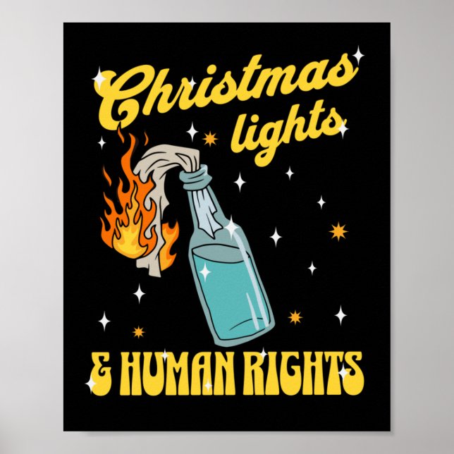 Poster Vinheta dos Direitos Humanos das Luzes de Natal (Frente)