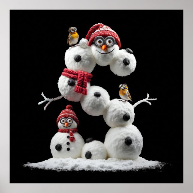 Poster Vinheta-minão em forma de S (Frente)