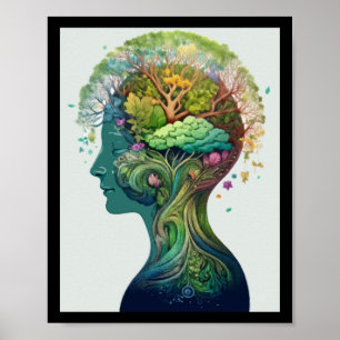 Poster Vinheta mundial para o Dia Mundial da Saúde Mental