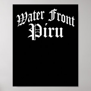 Poster Vinheta Piru Frente Água