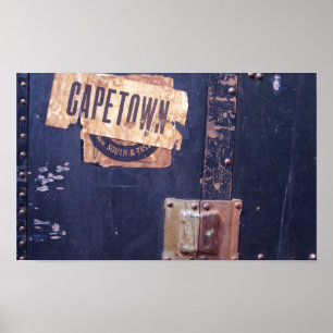 Póster Vinhetas de bagagem antigas