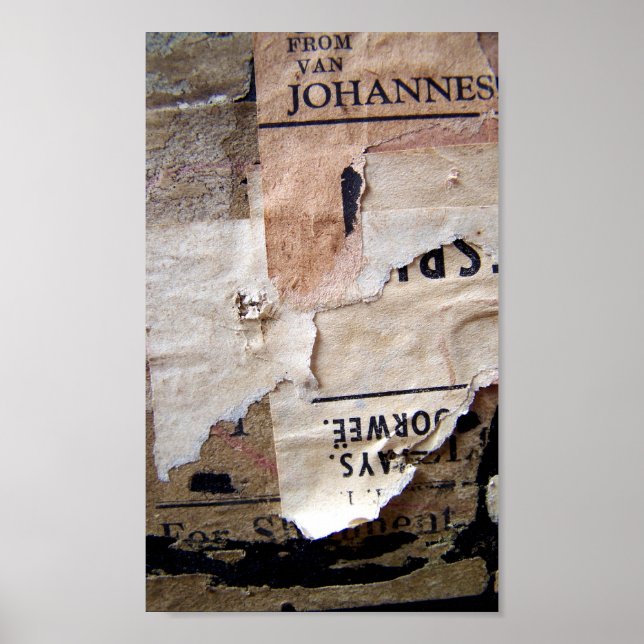 Poster Vinhetas de bagagem antigas (Frente)