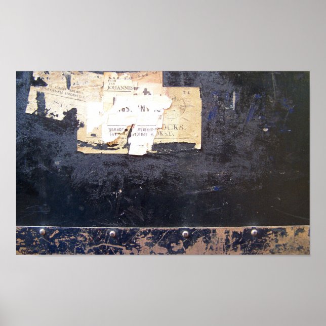 Póster Vinhetas de bagagem antigas (Frente)