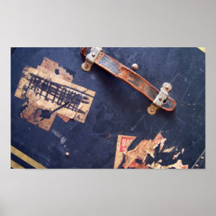 Póster Vinhetas de bagagem antigas