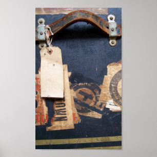 Poster Vinhetas de bagagem antigas