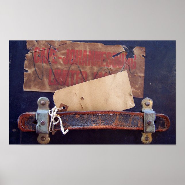 Póster Vinhetas de bagagem antigas (Frente)