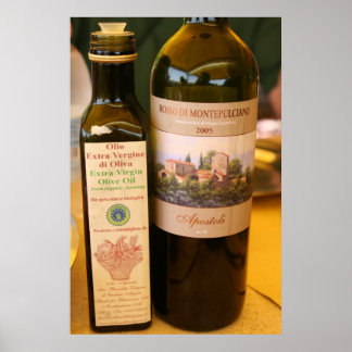 Póster Vinho e Azeite Italianos