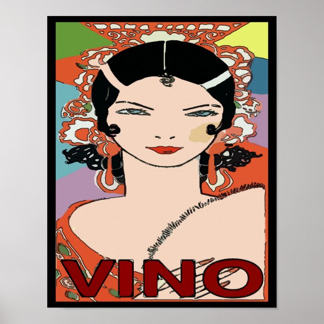 Poster Vinho Espanhol, Vino (Frente)