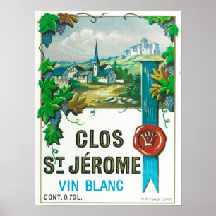 Póster Vinho LabelEurope do St. Jermoe de Clos