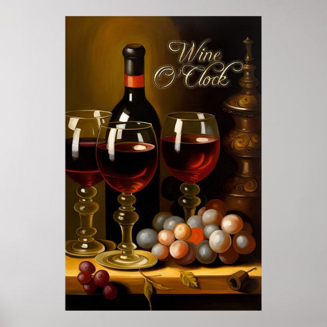 Poster Vinho O'Clock (Frente)