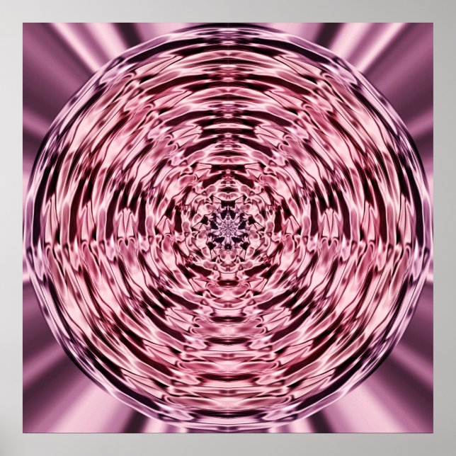 Póster Vinho Satin Mandala Circle (Frente)
