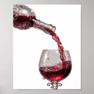 Poster Vinho Tinto Prata Resfriado