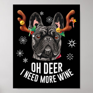 Poster Vinho Vinho Vinho Cachorro Negro de Natal