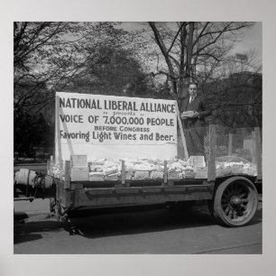 Poster Vinhos e cerveja claros: 1924