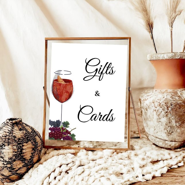 Poster Vino Antes dos presentes e cartões do Chá de panel (Criador carregado)