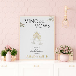 Poster Vino antes dos Votos Sinal de Boas-Vindas para Chá