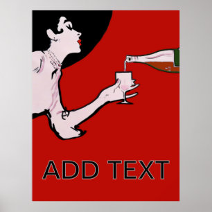 Poster Vino- Cartazes de Senhora de Vinho Antigo