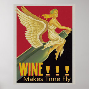 Poster Vino - Posteres vintage De Mosca De Vinho