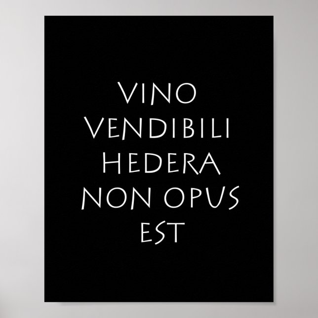 Poster Vino vendibili hedera non opus est (Frente)