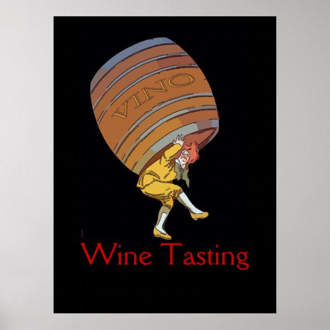 Póster Vino Wine Barrel Edit (Frente)