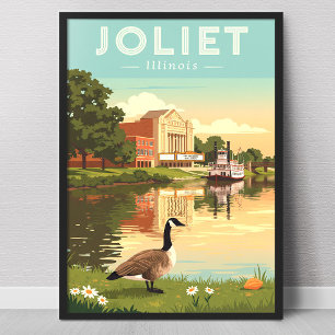 Poster Vintaeg Joliet Illinois