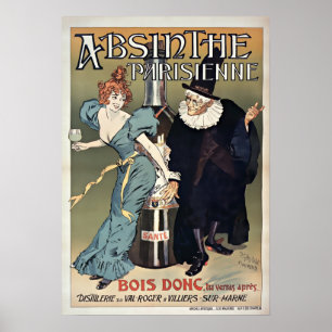 Poster Vintage 1896 Art Nouveau Absinthe Parisienne