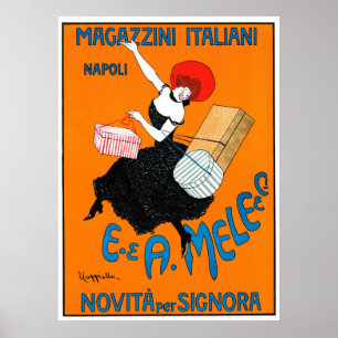 Póster Vintage 1904 do ~ de Magazzini Italini