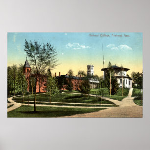 Póster Vintage 1912 de Repro da faculdade de Amherst