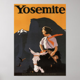 Poster Vintage 1923 Yosemite Southern Pacific