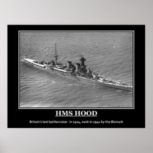 Poster vintage 1924 da HMS Hood